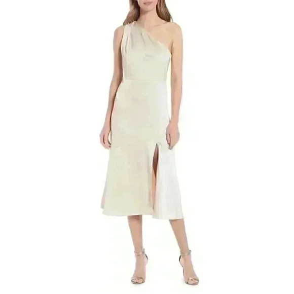 NEW! Sam Edelman Women's 6 One-shoulder Satin Midi Dress NWT $128 - Picture 1 of 4